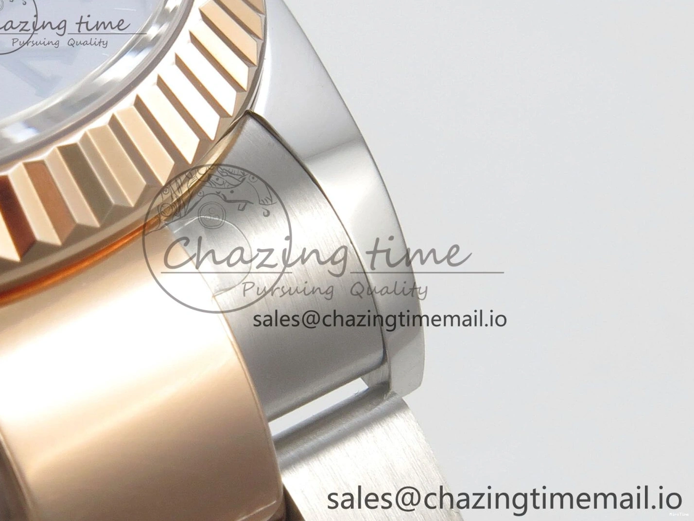 MiroTime 0407 DateJust 36 SS RG ARF 1:1 Best Edition 904L Steel Gray Dial Green Roman on Oyster Bracelet SH Affordable 73